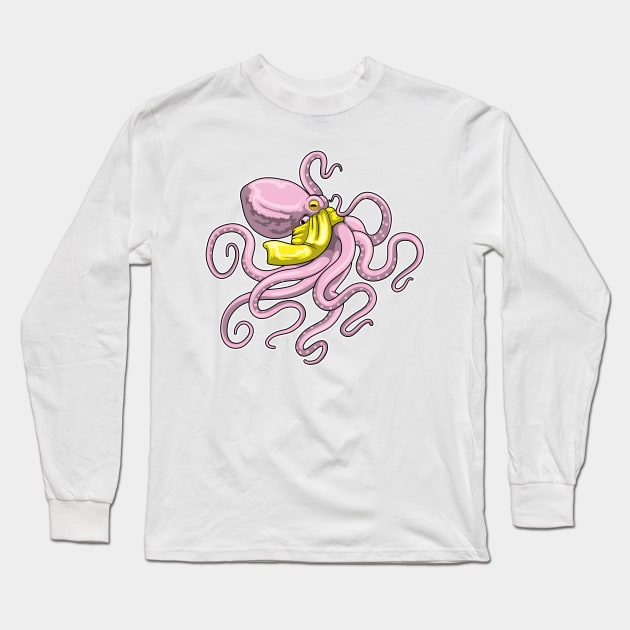 Octopus Scarf Long Sleeve T-Shirt by Markus Schnabel